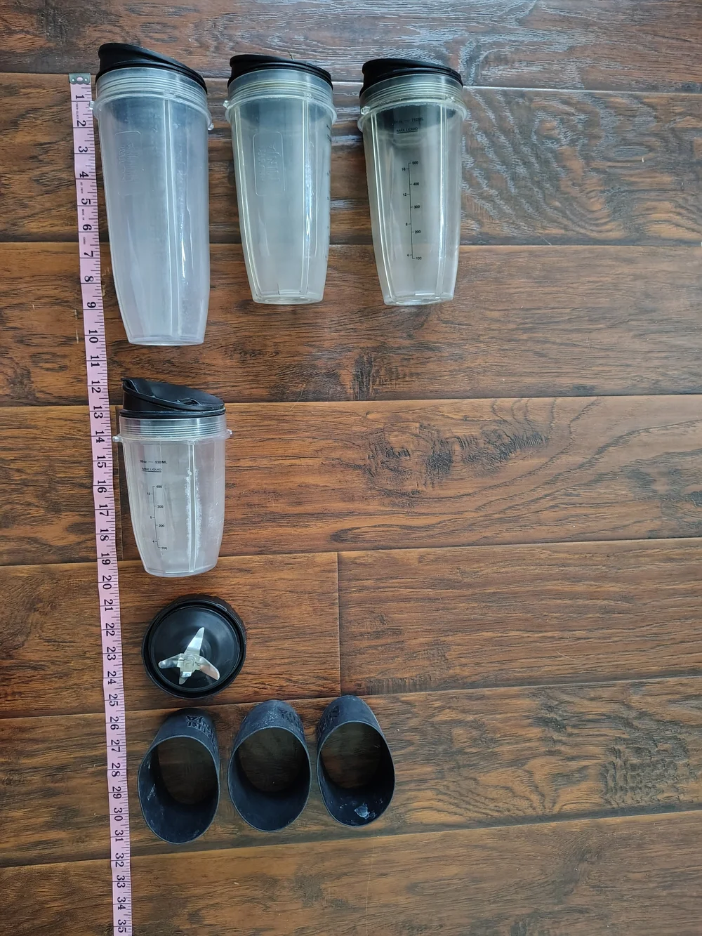 Nutri Ninja Blender Cups w Lids Silicone Sleeves Extractor Blade Set